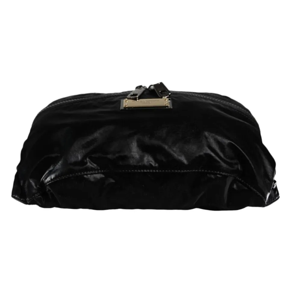 Schwarze Nylon Gürtel Fanny Pack