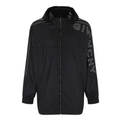 Schwarze Nylon Sportjacke
