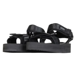Schwarze Nylon-Sandalen mit Klettverschluss
