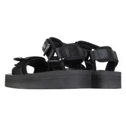 Schwarze Nylon-Sandalen mit Klettverschluss