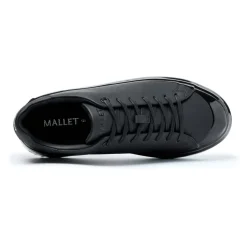Schwarze Out Dip Ledersneaker
