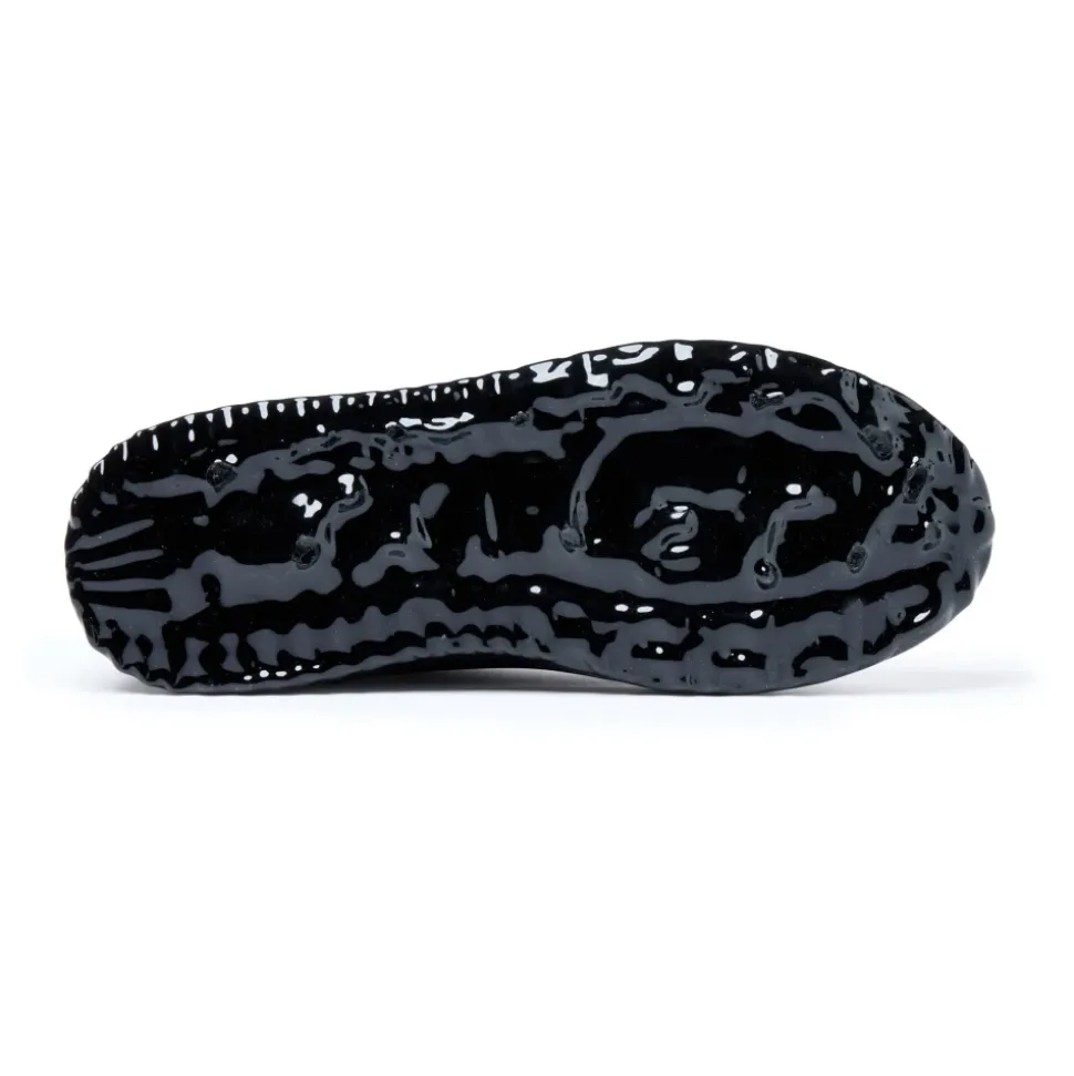 Schwarze Out Dip Ledersneaker