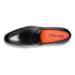 Schwarze Penny Loafer aus Leder