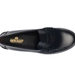 Schwarze Penny Loafer Schuhe