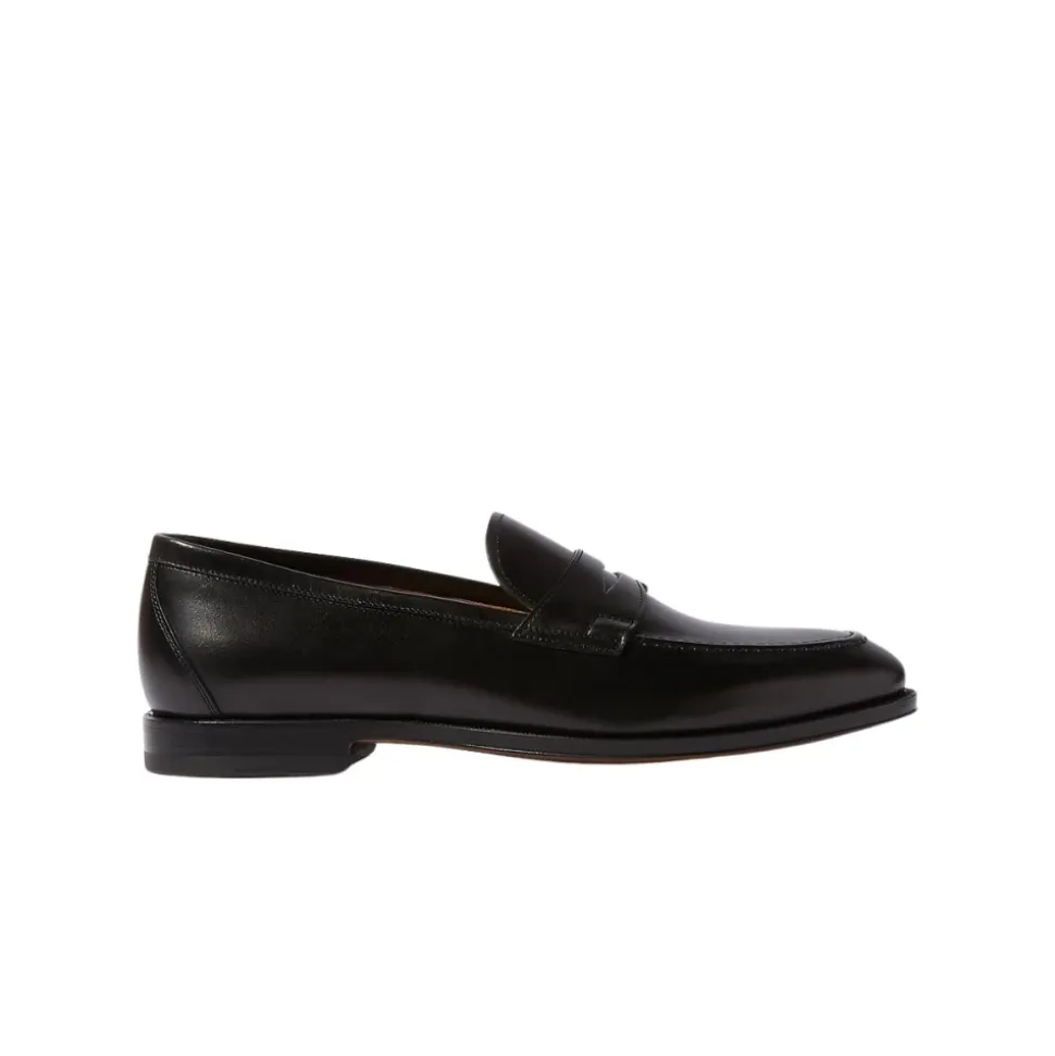 Schwarze Penny Loafers