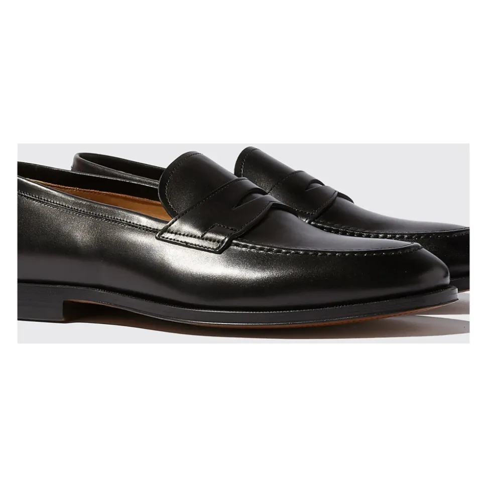 Schwarze Penny Loafers