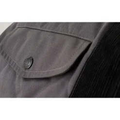 Schwarze Range Jacke mit Schaffellbesatz