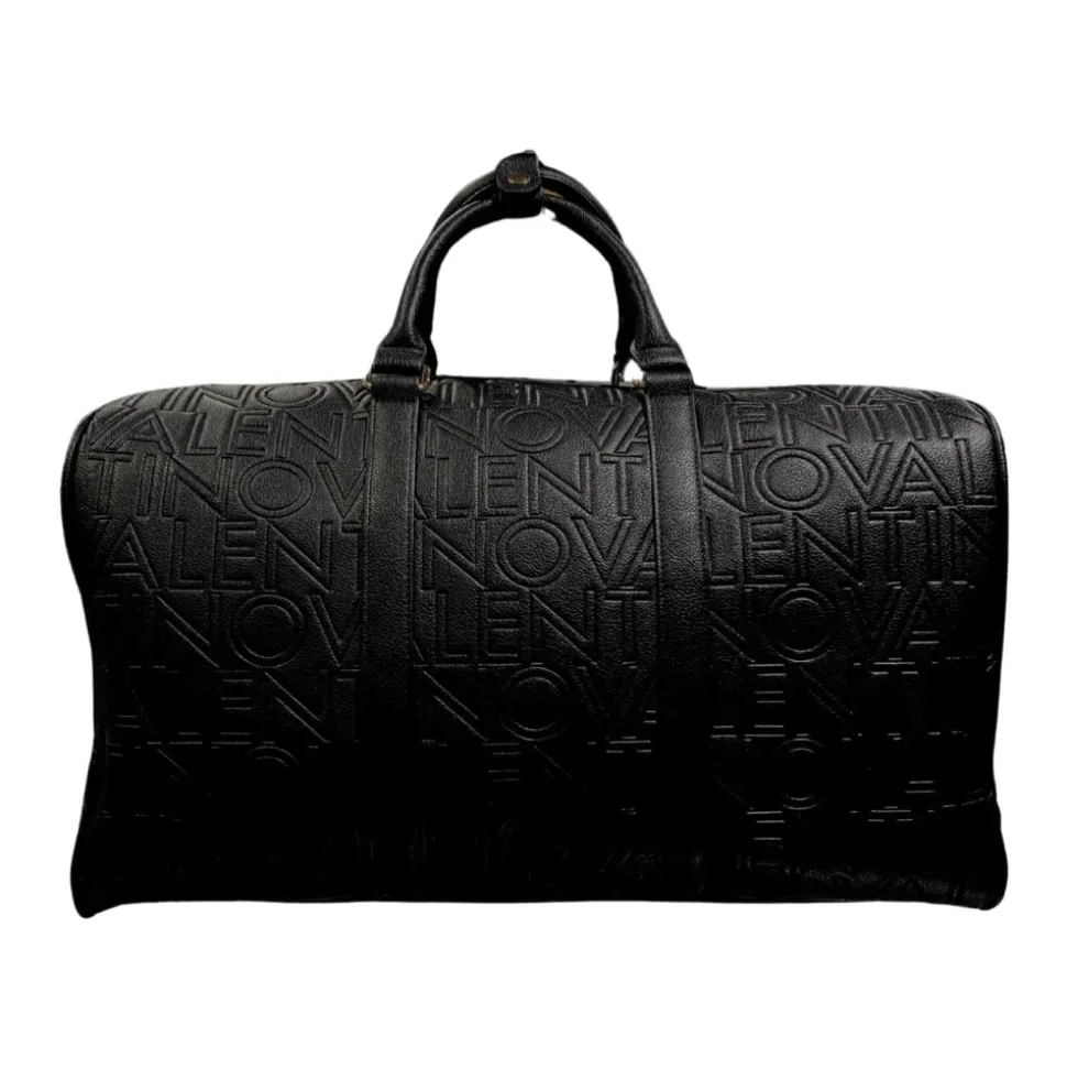 Schwarze Reisetasche mit Reißverschluss