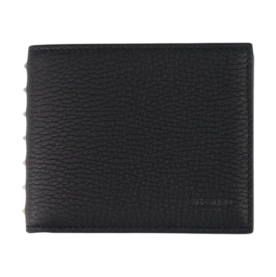 Schwarze Rockstud Leder Geldbörse