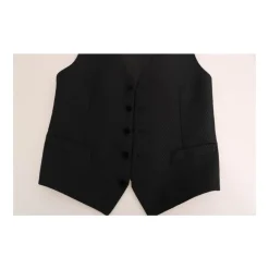 Schwarze Samt Circle Polka Dot Weste