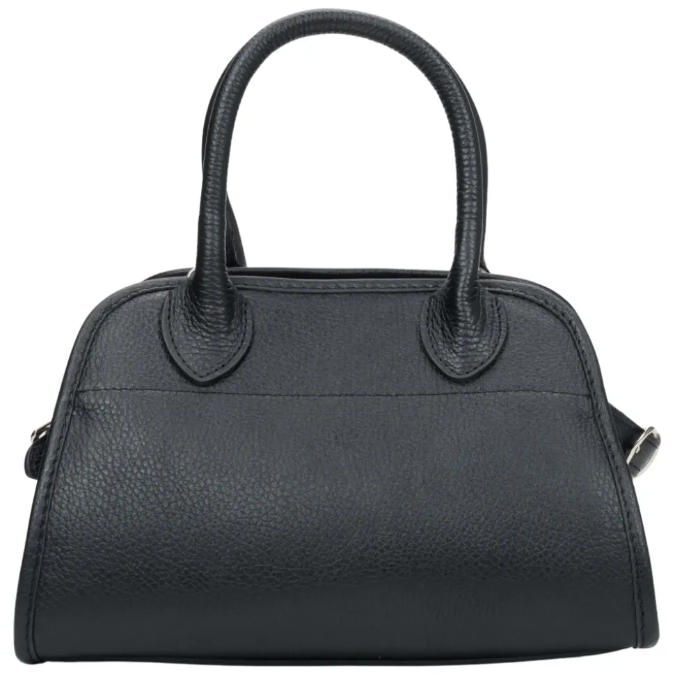 Schwarze Satchel Handtasche