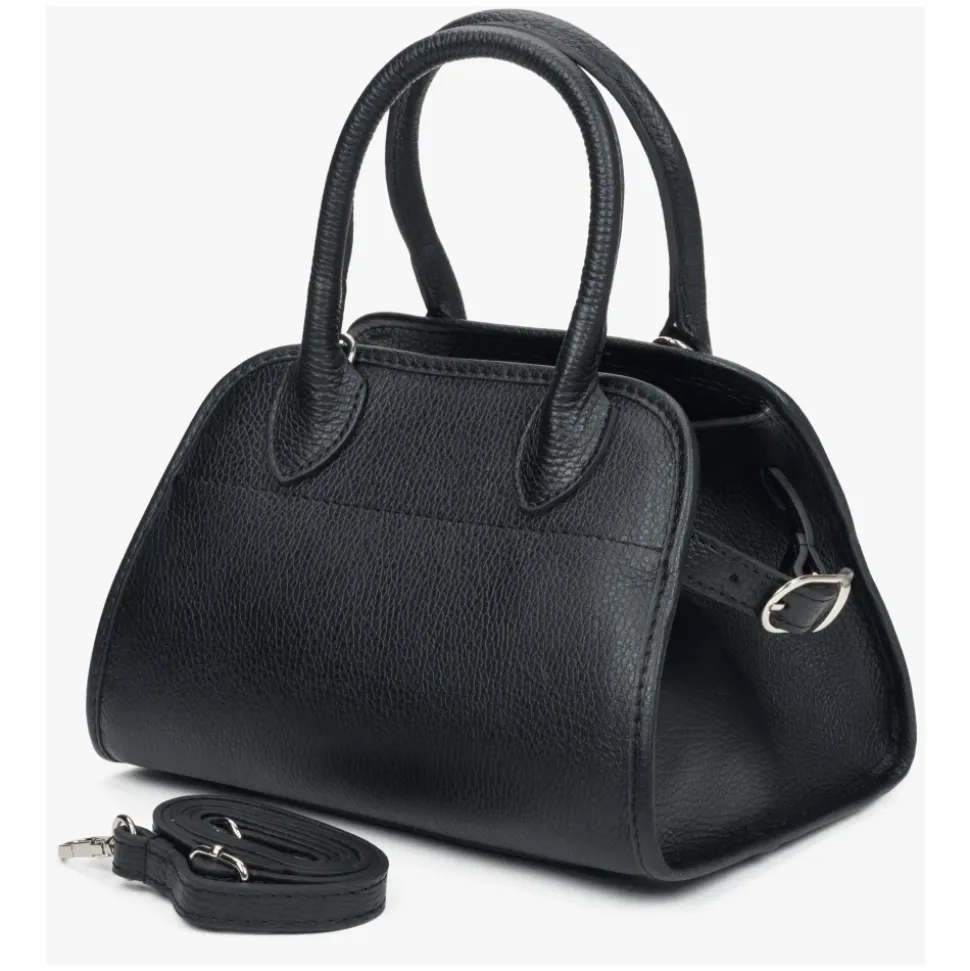 Schwarze Satchel Handtasche