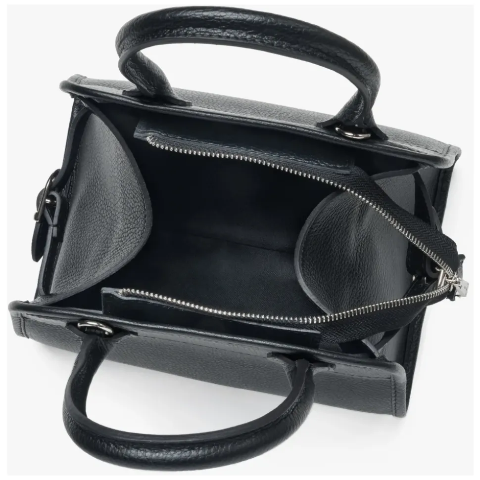 Schwarze Satchel Handtasche