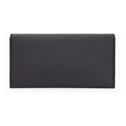 Schwarze Satin-Tasche mit abnehmbarem Handgelenkriemen