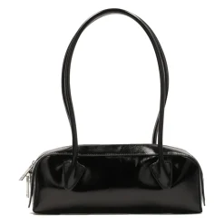 Schwarze Schultertasche mit länglicher Form