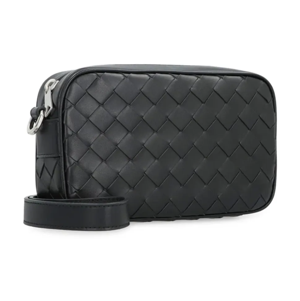 Schwarze Schultertasche Mini Kamera Stil
