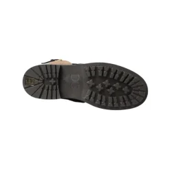 Schwarze Shearling Motorradstiefel