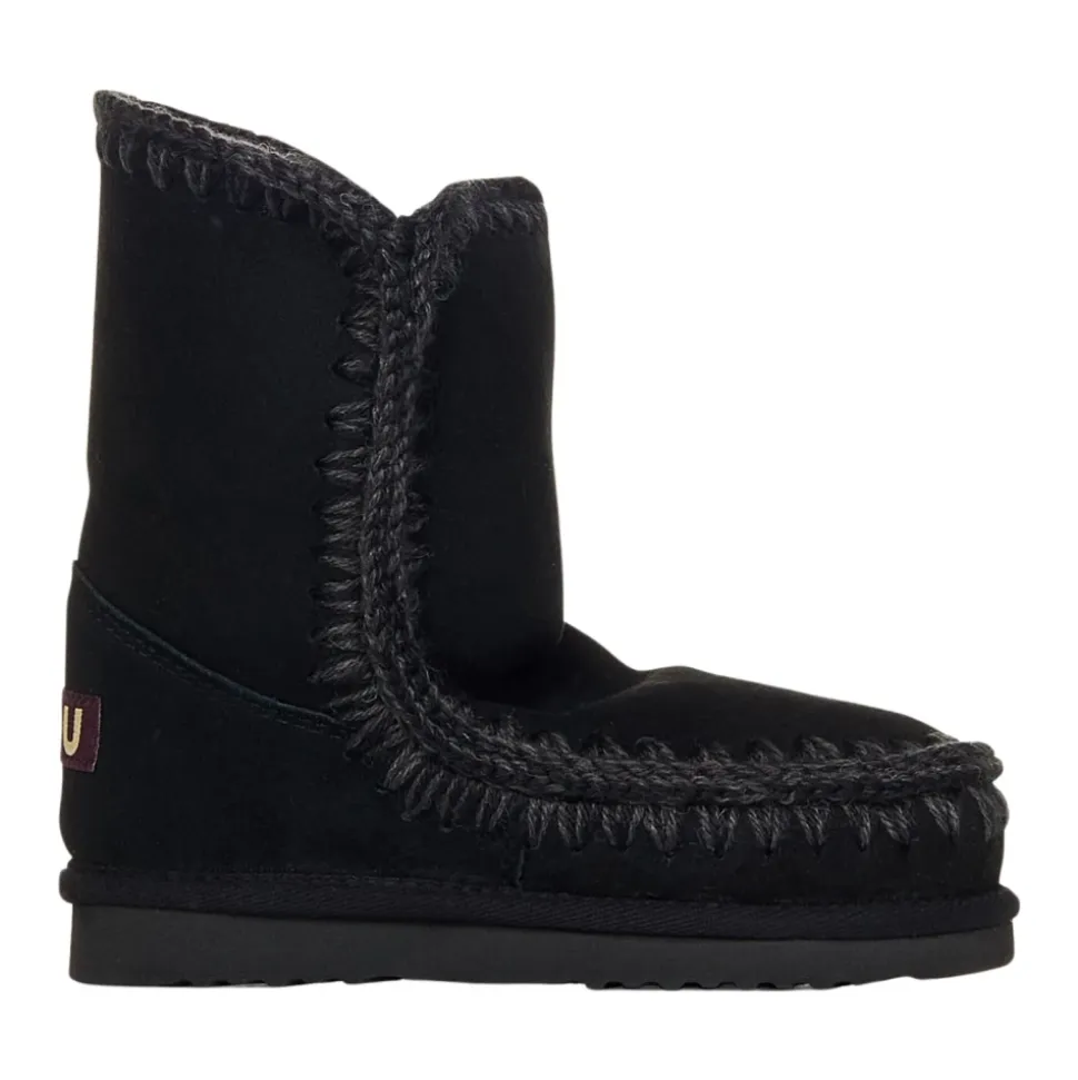 Schwarze Slip-on Stiefel