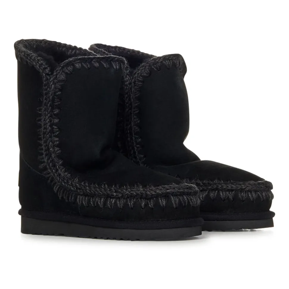 Schwarze Slip-on Stiefel