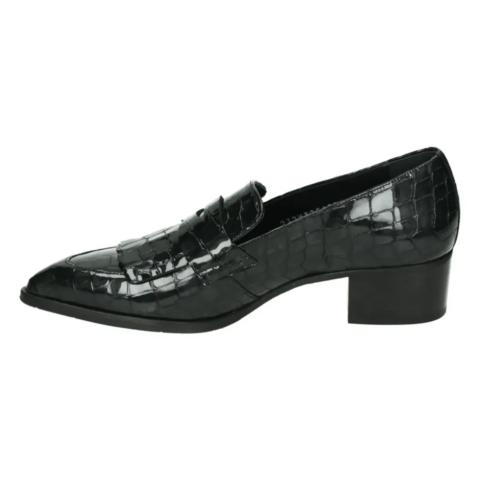Schwarze Slip-Ons mit Gummisohle