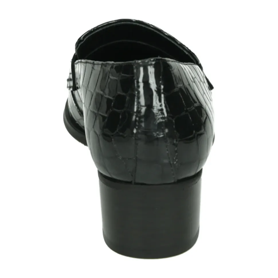 Schwarze Slip-Ons mit Gummisohle