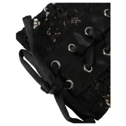 Schwarze Spitzen Ellenbogenlange Handschuhe