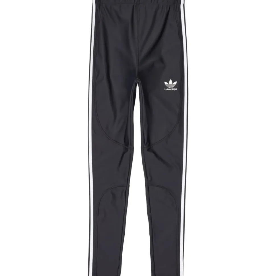 Schwarze Sportleggings mit 3 Streifen