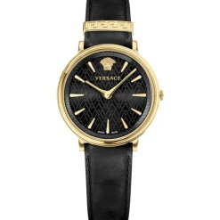 Schwarze und Goldene Kreis Uhr