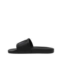 Schwarze Vlogo Slides Sandalen