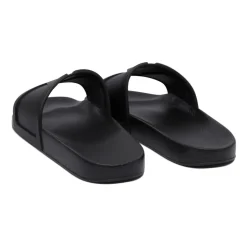 Schwarze Vlogo Slides Sandalen