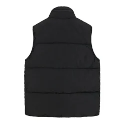 Schwarze wattierte Gilet