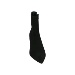 Schwarze Wildleder Stiefel mit hohem Absatz