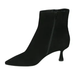 Schwarze Wildleder Stiefel mit hohem Absatz