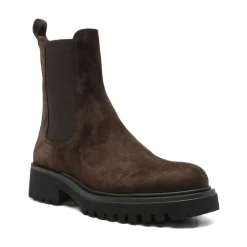 Schwarze Wildleder Stiefeletten mit Mandelform