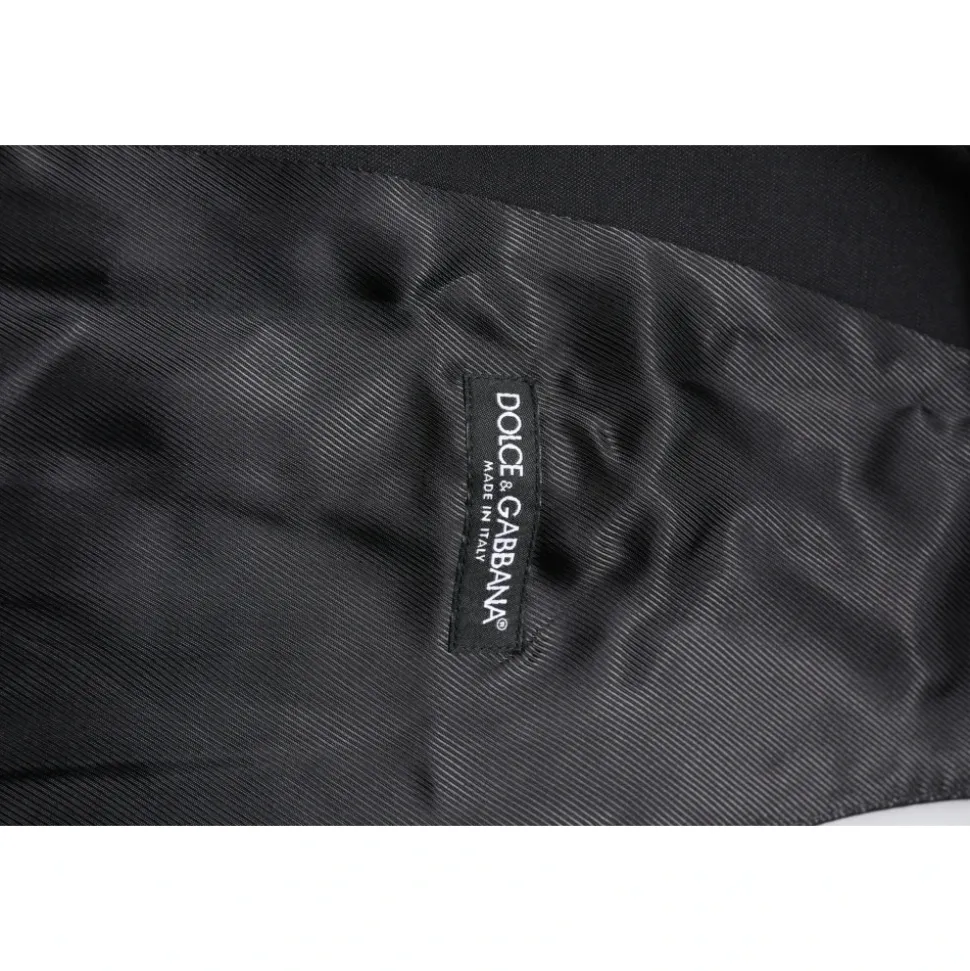 Schwarze Wollweste Formelles Kleid Weste
