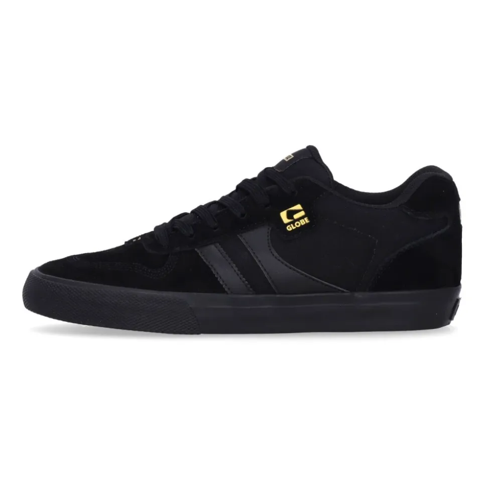 Schwarze/Goldene Skate Schuhe Vulkanisierter Stil