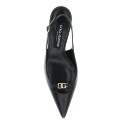Schwarzer Absatz Slingback Lucido Stil