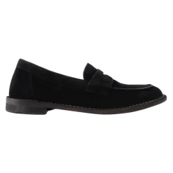 Schwarzer Büffelleder Loafer