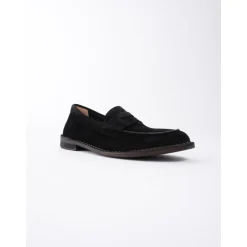 Schwarzer Büffelleder Loafer