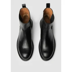 Schwarzer Chelsea Boot mit dreifacher Ledersohle