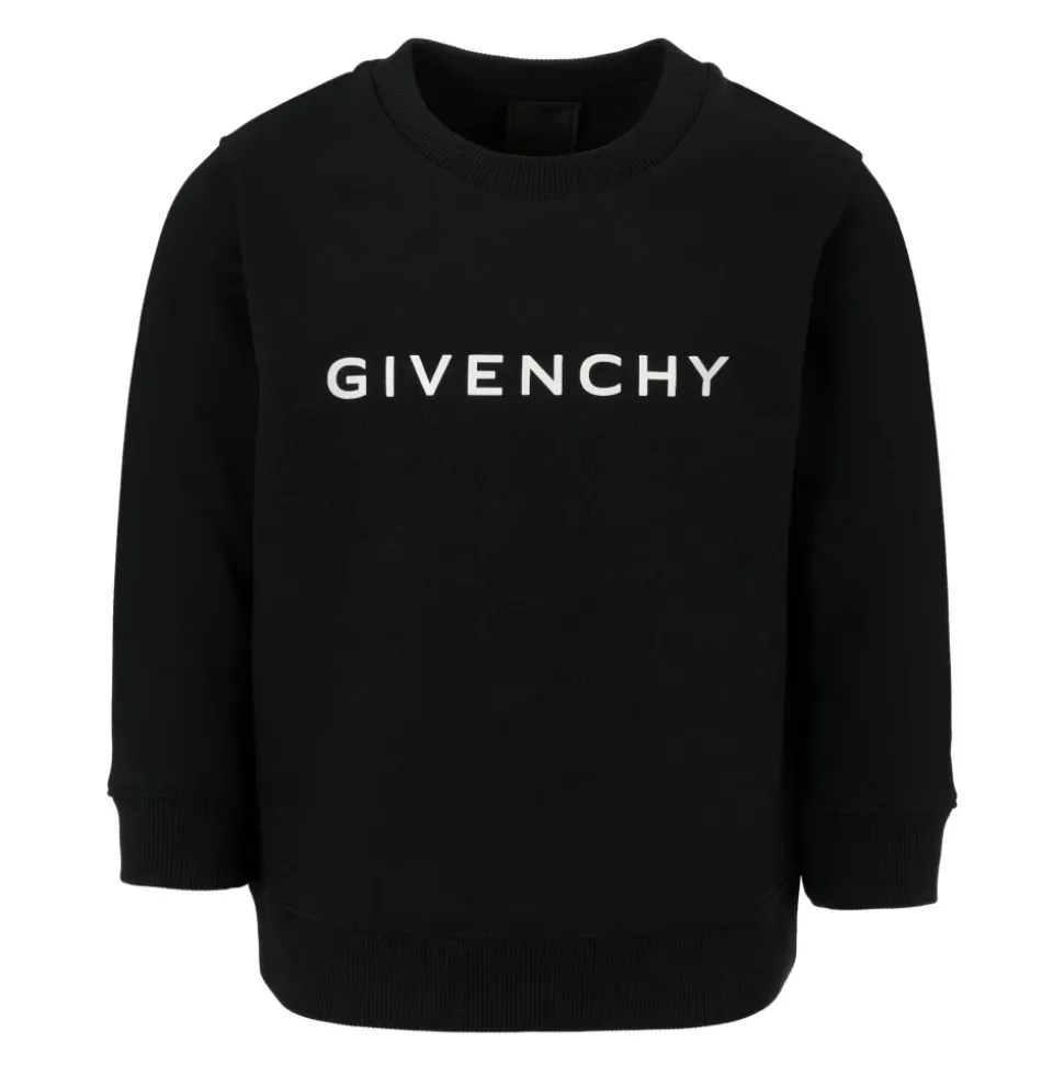 Schwarzer Crew Neck Sweatshirt mit Logo