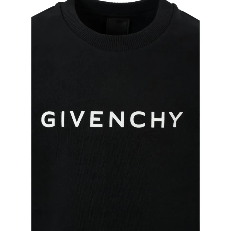 Schwarzer Crew Neck Sweatshirt mit Logo