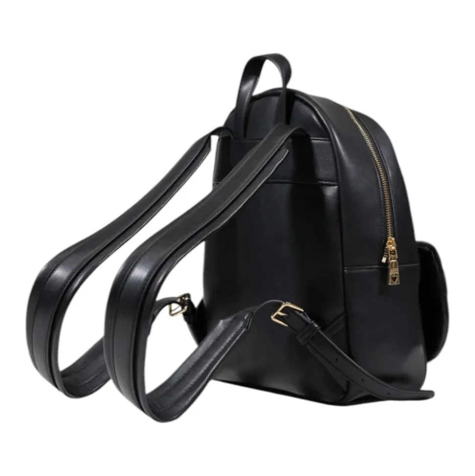 Schwarzer Damen Schulterrucksack