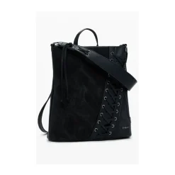 Schwarzer Damenrucksack Mini Patch