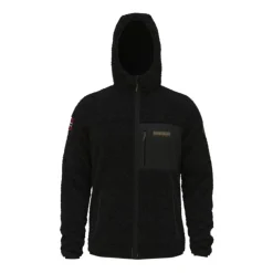 Schwarzer Hoodie mit Reißverschluss und Logo