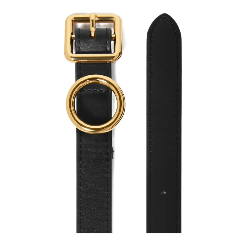 Schwarzer Ledergürtel Damen Accessoires