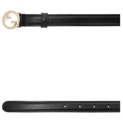 Schwarzer Ledergürtel Stilvolles Accessoire