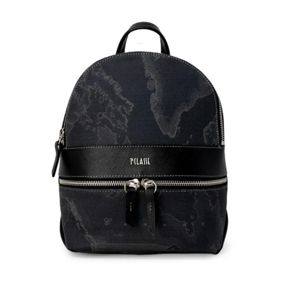 Schwarzer Leder-Rucksack für Damen Herbst/Winter