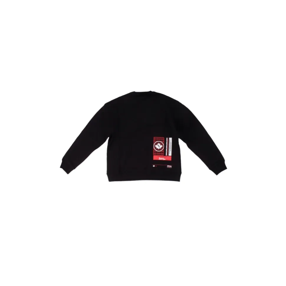 Schwarzer Logo Front Sweater