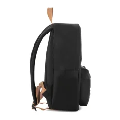 Schwarzer Nylon-Rucksack mit Vordertasche